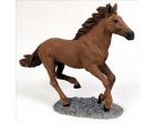 Chestnut Horse Running Figurine