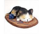 Multi-Colored Cat Figurine- MyKitty, Sleepy Beauty