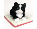 Black and White Cat Figurine - MyKitty, Scholar on a Book