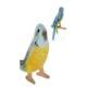Budgerigar Blue & Yellow Plush Parakeet Bird 6 Inches by Hansa