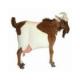 Goat Brown Wht. Plush 41 Inches Long Life Size RIDEABLE by Hansa