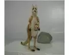 Kangaroo Mama & Joey Plush Stuffed 43 Inches Life Size by Hansa