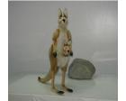 Kangaroo Mama & Joey Plush Stuffed 43 Inches Life Size by Hansa