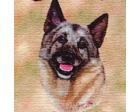 Norwegian Elkhound Lap Square Throw Blanket (Woven)