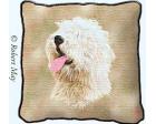 Old English Sheepdog Lap Square Throw Blanket (Woven) II