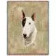 Bull Terrier Lap Square Throw Blanket (Woven)