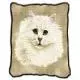 Persian Cat Lap Square Throw Blanket (Woven) (Chinchilla)