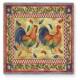 Two Roosters Throw Blanket (Woven/Tapestry)