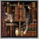 Frederick the Literate Throw Blanket (Woven/Tapestry) Cat
