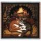 All Burned Out Throw Blanket (Woven/Tapestry) Cat