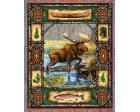 Moose Lodge Throw Blanket (Woven/Tapestry)