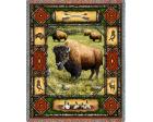 Buffalo Lodge Throw Blanket (Woven/Tapestry)