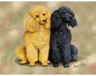 Poodles Lap Square Throw Blanket (Woven)