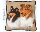 Collie Lap Square Throw Blanket (Woven) Collies