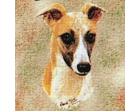 Whippet Lap Square Throw Blanket (Woven)
