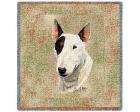 Bull Terrier Lap Square Throw Blanket (Woven)