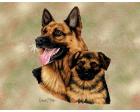 German Shepherd Lap Square Throw Blanket (Woven) (and Puppy)