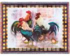 Rooster Trio Throw Blanket (Woven/Tapestry)