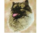 Keeshond Lap Square Throw Blanket (Woven)