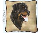 Rottweiler Lap Square Throw Blanket (Woven)