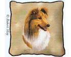 Shetland Sheepdog Lap Square Throw Blanket (Woven) Sheltie II