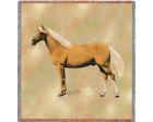 Palomino Horse Lap Square Throw Blanket (Woven) II
