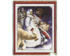 Santa and Polar Bears Throw Blanket (Woven/Tapestry)