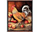 English Cockerel Throw Blanket (Woven/Tapestry) Chicken