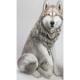 Wolf Gray Figurine Sculpture Grey Life Size by Sandicast