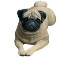 Pug Fawn Figurine Sculpture Life Size by Sandicast