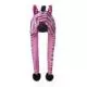 Zebra Pom Hat 21" Long Pink & Black by Aurora World
