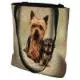 Yorkshire Terrier Tote Bag (Woven) Yorkie and Puppy