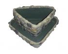 Triangle Planter 7" with Built-in Overwatering Reservoir (Figurine Sold Separately)