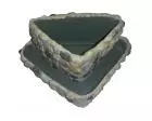 Triangle Planter 7" with Built-in Overwatering Reservoir (Figurine Sold Separately)