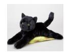 Cat Black Plush Stuffed (Tug) 14 Inches by Douglas