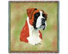 Boxer Lap Square Throw Blanket (Woven) (Fawn)