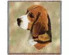 Beagle Lap Square Throw Blanket (Woven)