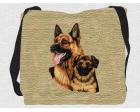 German Shepherd Tote Bag (Woven) (and Puppy)