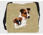 Jack Russell Tote Bag (Woven) (and Puppy)