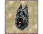 Bouvier des Flandres Lap Square Throw Blanket (Woven)