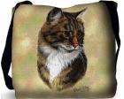Tabby Cat Tote Bag (Woven) (Brown)