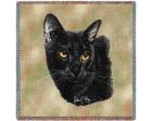 Bombay Cat Lap Square Throw Blanket (Woven)