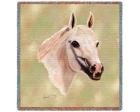 Arabian Horse Lap Square Throw Blanket (Woven)