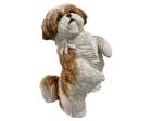 Shih Tzu Gold White Figurine Sculpture Original Size Sandicast