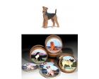 Airedale Terrier Bisque Coasters