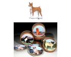 Basenji Bisque Coasters