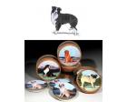 Border Collie Bisque Coasters