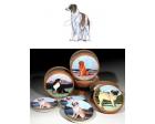 Borzoi Bisque Coasters