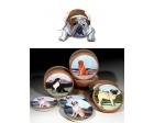 Bulldog Bisque Coasters