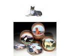 Collie Bisque Coasters (Smooth)